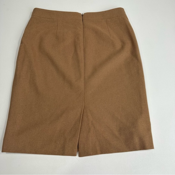 J.Crew Women’s The Pencil Skirt Wool Blend Lined Camel Beige Color Size 2 - Picture 4 of 7